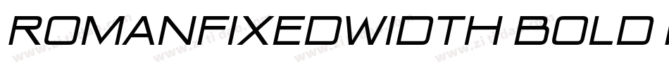 RomanFixedWidth Bold Italic字体转换